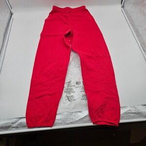 Hanes Ecosmart Red Sweatpants Joggers Bottoms Fleece Lounge Pants Size S